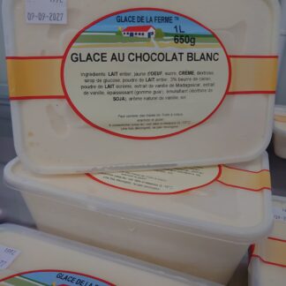 Glace au chocolat blanc